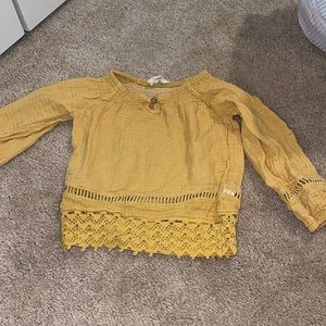 Jessica Simpson yellow long sleeve blouse